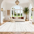 8x10 Washable Area Rugs for Living Room (8' x 10' (Rectangular) / Moroccan-light Brown-white)