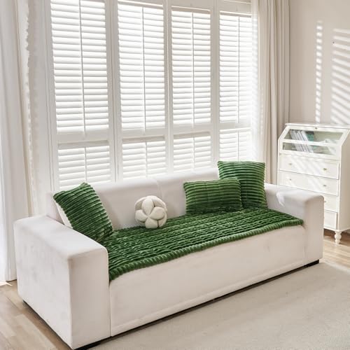 Couch Cover for Dogs Washable Non (Green / 27.6X70.9)