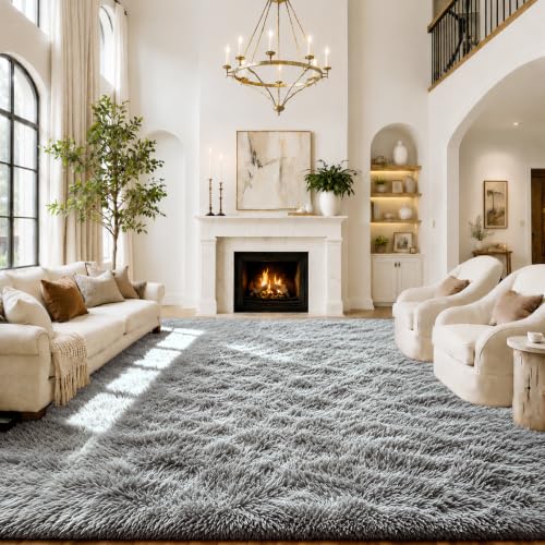8x10 Area Rugs for Living Room (Light Grey / 8' x 10' (Rectangular))