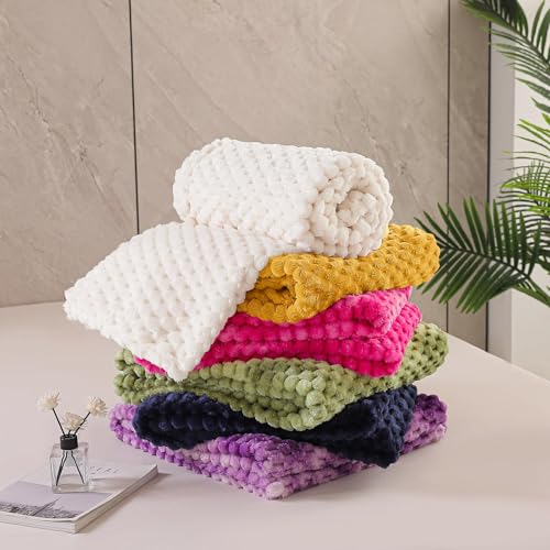 Large 3D Fleece Throw Blanket for Couch (Mustard Yellow / Throw ( 50x70 IN ))