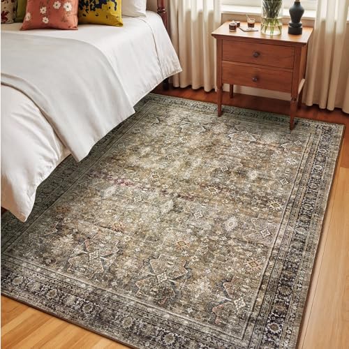 5x7 Area Rugs for Living Room (Dark/Brown / 5' X 7' (Rectangular))