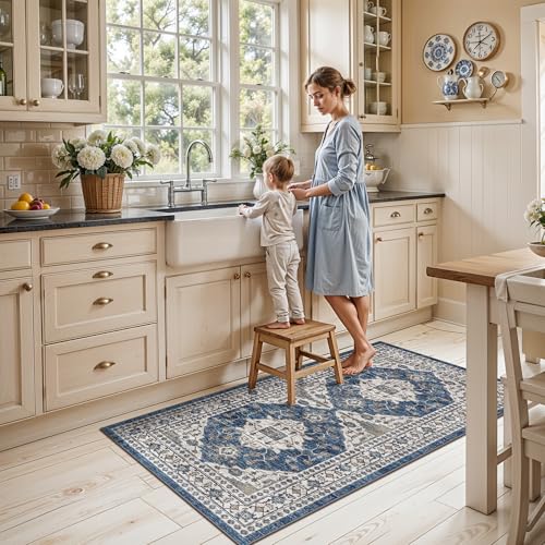 2x4 Non Slip Entryway Area Rugs (2x4 / Blue)