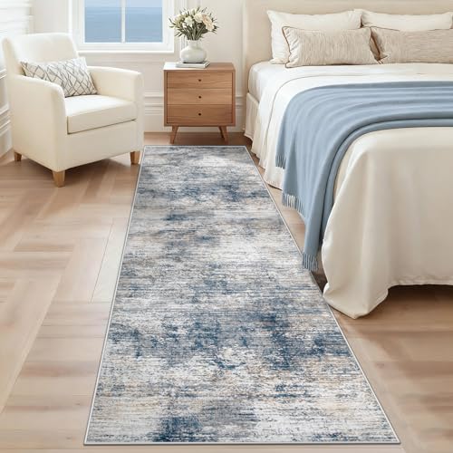 2x8 Runner Rug for Hallway (Blue White / 2' x 8' (Rectangular))