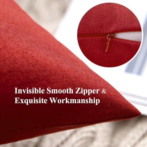 Decorative Outdoor Pillow Covers Christmas 12x12 Red (12" x 12" (Pack of 2) / Red)