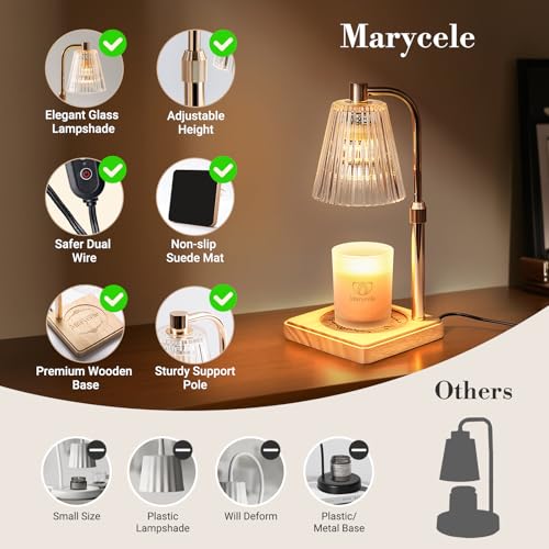 Candle Warmer Lamp with Timer for Yankee Candles (Clear Adjustable Height 02)