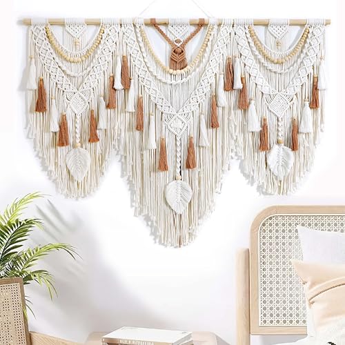 Large Macrame Wall Hanging Boho Woven Tapestry Chic Home Art Wall Decor