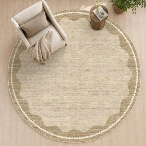 4FT Round Rug (Jute-beige / 4' (Round))