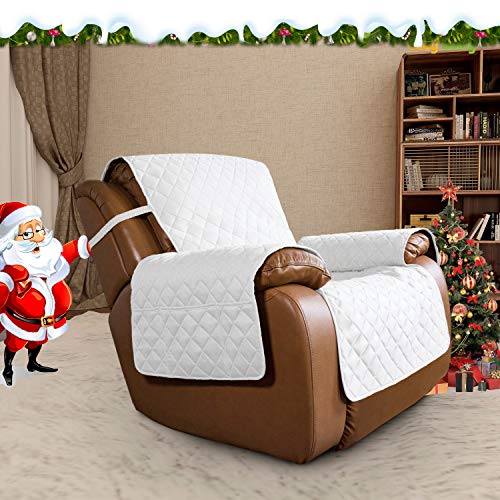 Reversible Couch Cover (White/White / Large Recliner)