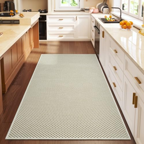 3x5 ft Area Rug Entryway Runner Kitchen Rugs Non Slip Washable Beige (Beige / 3' x 5')
