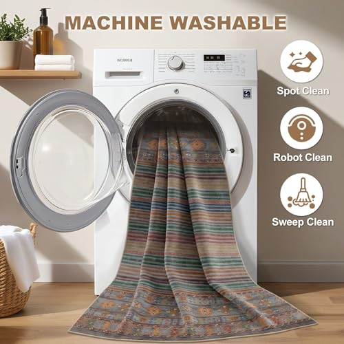 Boho 5x7 Area Rug Living Room Rugs Machine Washable Multi Color (Multi Color 01 / 5' X 7' (Rectangular))
