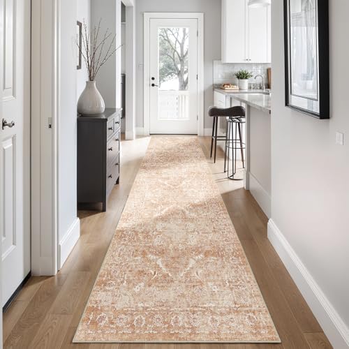 2'6"x12 Washable Runner Rug (Brick / 2'6" x 12' (Runner))