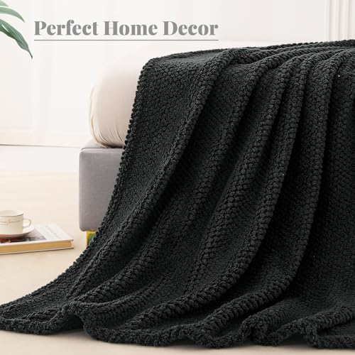 Soft Fleece Queen Size Bed Blanket (Black / Queen(90x90 In))