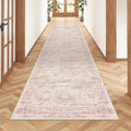2x8 Runner Rug Non Slip (Pink/Ivory / 2' x 8' (Runner))