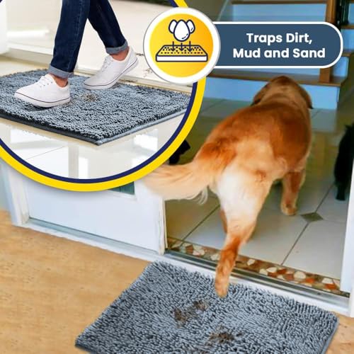 Super Water Absorbent Door Mat Indoor (Baby Blue / 19" x 30")