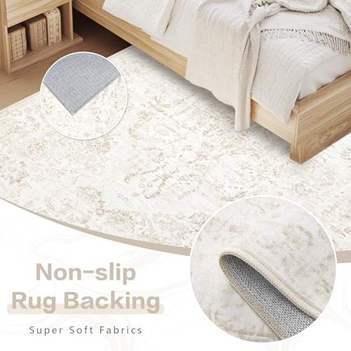 5x7 Area Rugs for Living Room (Boho Beige / 5' X 7' (Rectangular))