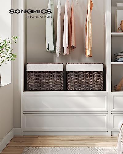 Woven Storage Basket with Lid (35 L / Brown)