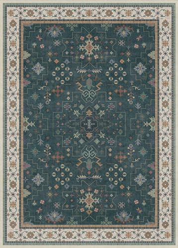 Dark Green Oushak Living Room Rug 10x14 (10' x 14' (Rectangular) / Dark Green)