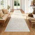 2x8 Washable Runner Rug (Ivory Beige / 2' x 8' (Rectangular))