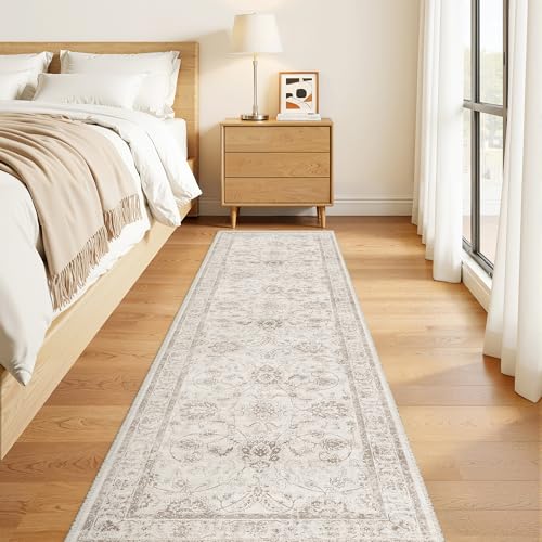 Rug Runner for Hallway 2.5x8 (Brown/Ivory / 2'6" x 8' (Runner))