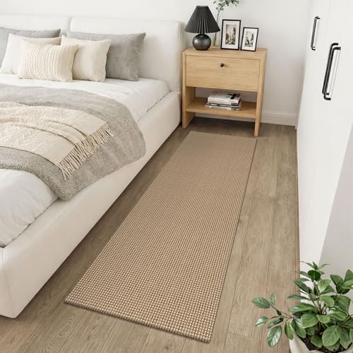 Boho Runners for Hallways 2x6 ft Washable Kitchen Runner Non Slip Rubber Backed Hall Runners Cotton Entryway Runner Rugs for Indoor Backdoor Bedroom Kitchen (Orange Beige/Tan/Brown / 2' x 6' (Runner))