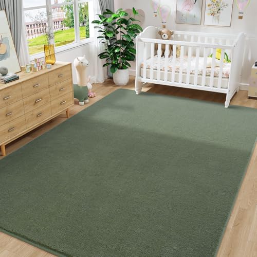 Sage Green Area Rugs for Bedroom Living Room (6' x 9' (Rectangular) / Sage Green)