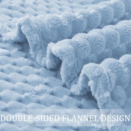 3D Fleece King Size Blanket for Bed (Stone Blue / King ( 90x104 IN ))