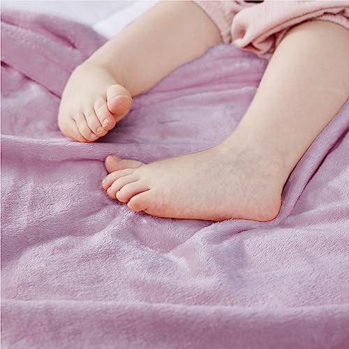 GentleSoft Bedding Fleece Blanket for Girls and Boys (Light Purple / Kids (43" x 55"))