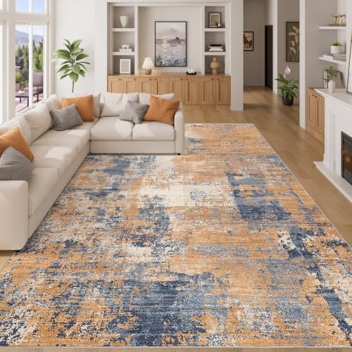 9x12 Area Rug (Orange/Blue / 9' x 12' (Rectangular))