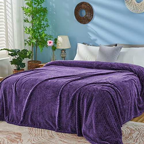 Purple Fleece Twin Blanket (Purple / Twin/Twin XL-60x90 IN)