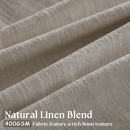 Taupe Burlywood Pinch Pleat Linen Curtains 102 Inches Long 70 Inch Wide (Burlywood Birch / 70"W x 102"L (Pack of 1))