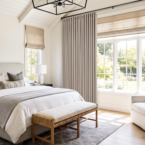60 Inch Extra Wide 100% Blackout 108 Inch Curtains 1 Panel (Burlywood Birch / 60"W x 108"L (Pack of 1))