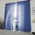 Royal Blue Sheer Curtains 84 Inches Long (Royal Blue / 42"W x 84"L (Pack of 2))