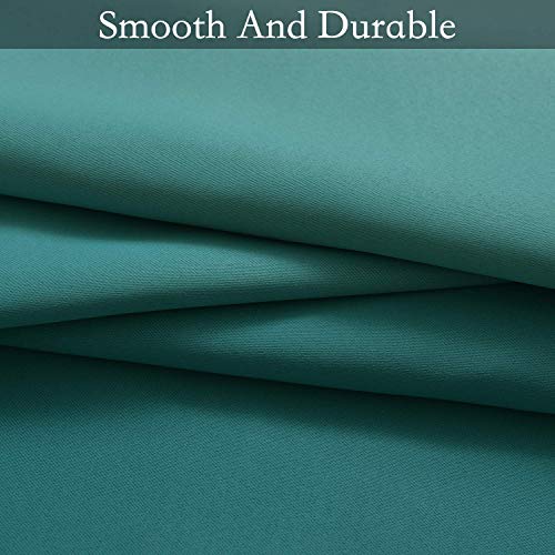 Teal to Grey White Ombre Room Darkening Curtains 72 Inch (52"W x 72"L (Pack of 2) / Teal to Grayish White)