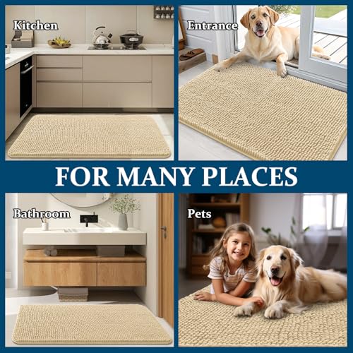 Dog Door Mat for Muddy Paws 24x16 (Sand / 24" X 16")