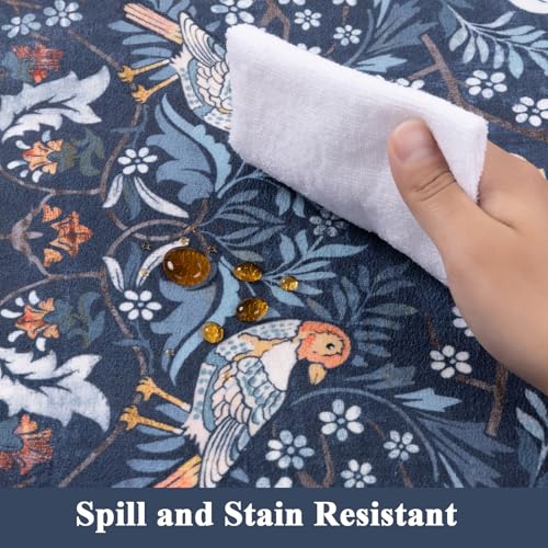HEBE Hallway Runner Rug 2'x8' (Indigo Blue / 2' x 8' (Rectangular))