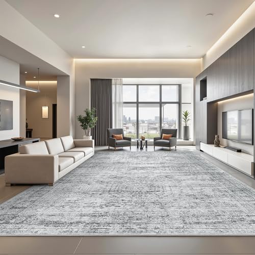 8x10 Area Rugs for Living Room (Grey/Ivory / 8' x 10' (Rectangular))