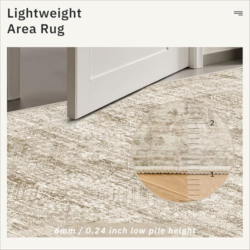 Washable Runner Rug 2'6"x8' Kitchen Hallway Runners Brown (Brown / 2'6" x 8' (Runner))