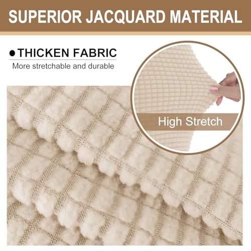 Stretch Futon Cover Armless Bed Slipcover (Beige / Futon)