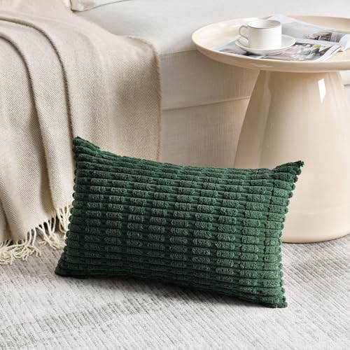 4 Packs Decorative Throw Pillow Covers for Living Room Couch Bed (20" x 12" (Pack of 4) / Green Series)