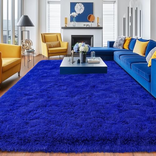 Rugs for Living Room 5x7 (5' x 7' (Rectangular) / Royal Blue)