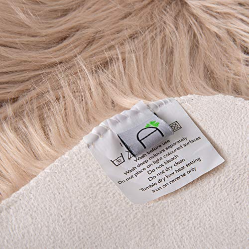 Ashler faux fur rug (4' x 2'2" (Rectangular) / C-beige)