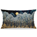 Rustic William Morris Inspired Forest Green Moon Decor Pillow Covers 12x20 Double (Forest-moon 13 / 20" x 12" (Pack of 1))