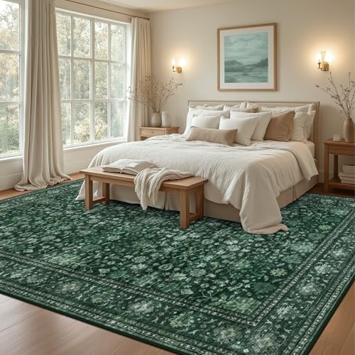 10x14 Area Rugs Living Room (Deep Green / 10' x 14' (Rectangular))