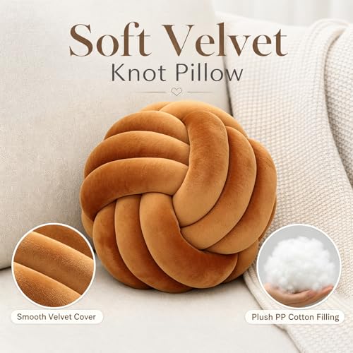 Caramel Knot Pillow Ball (A1-caramel / 8inch)