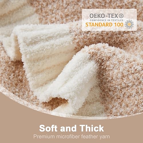 Super Soft & Reversible Heather Beige Throw (Heather Beige / Twin (60"x80"))