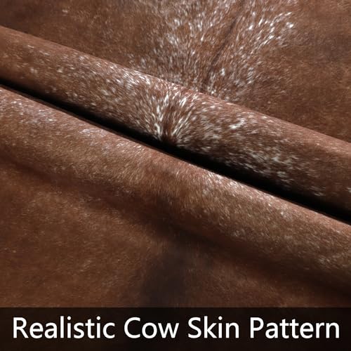 Faux Cowhide Rug (5'2" X 6'3" (Irregular) / Dark Brown)