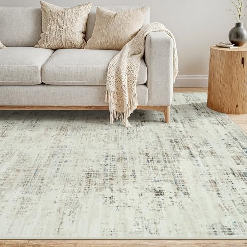 10x12 Washable Area Rug for Living Room Bedroom (Gray White/Blue / 10' x 12' (Rectangular))
