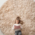 Beige Round Rugs for Bedroom (9 Ft Round / Beige)