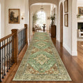 Washable Area Rug (Brick/Brown/Green / 3' x 12' (Rectangular))