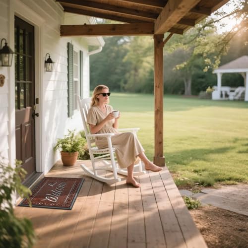 Artificial Grass Welcome Mat (Maroon / 29.5x17 Inch)
